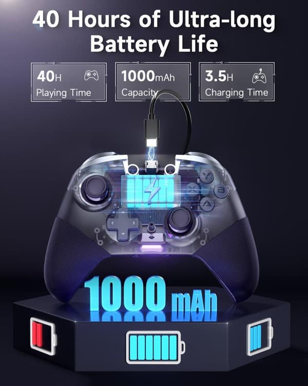 EasySMX X10 Trådlös Bluetooth Kontroller mörklila lila