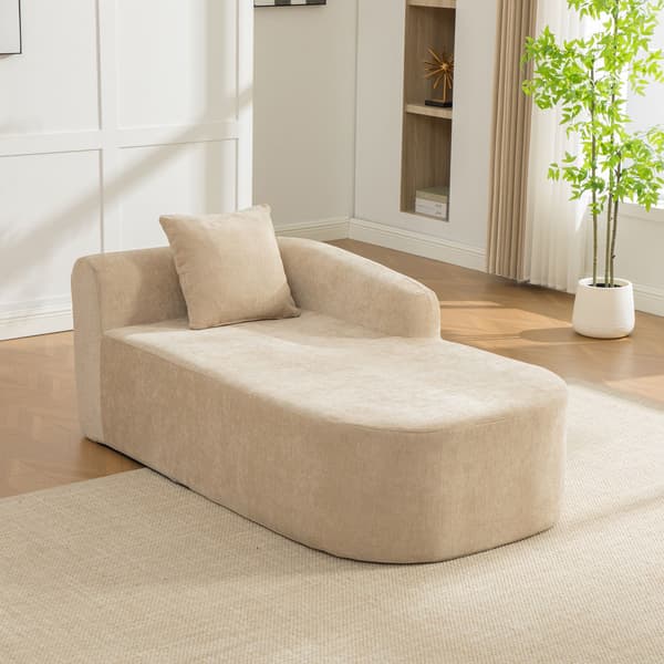 HOMAIRE modulsoffa i chenille med 30D högelastiskt skum, ljus khaki Light Khaki
