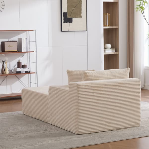 HOMAIRE modulsoffa i chenille med högelastiskt skum, beige Beige