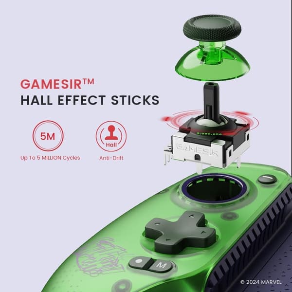 GameSir G8 Plus Bluetooth Mobil Spelkontroll Hulk Edition grön