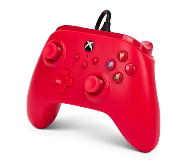 PowerA Wired Controller för Xbox Series X|S - Röd, gamepad, videospel/spelkontroll, fungerar med Xbox One röd