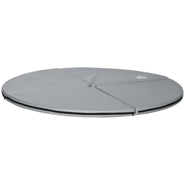 HOMAIRE Pole Dance-matta 5 cm tjock rund plastmatta, ljusgrå, 150 cm i diameter Ljusgrå