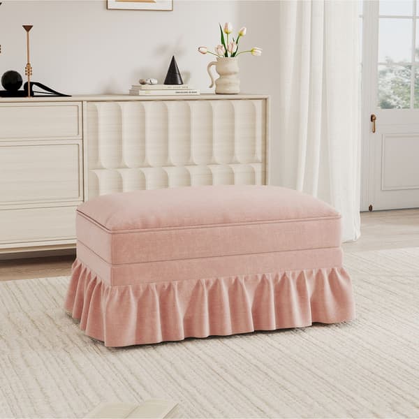 HOMAIRE Windsor Hocker Chenille Rosa Rosa 90 x 56.5 x 49 cm