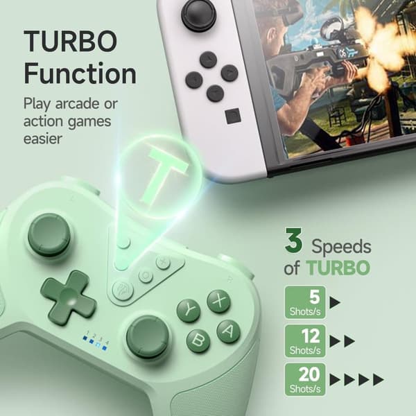 EasySMX T37 trådlös switchkontroll för switch grön grön