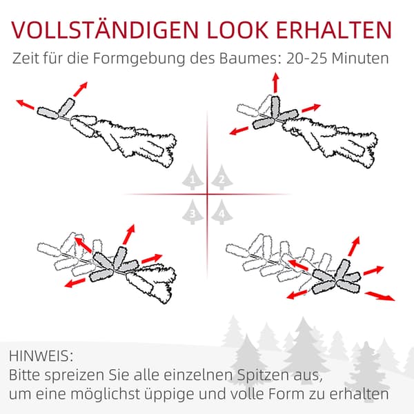 HOMAIRE konstgjord julgran 180 cm, snötäckt, smalt design, brandsäker, grön/vit Grön+Vit
