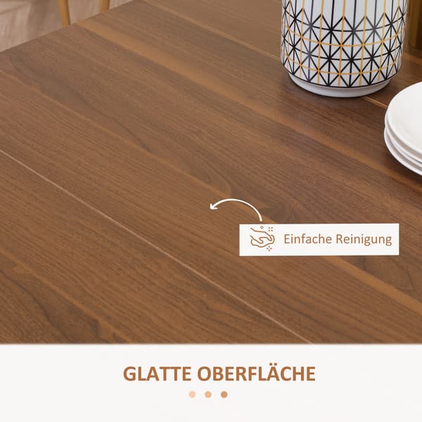 HOMAIRE utdragbart matbord 180x85x75 cm, brunt, mobil, modernt design Brun