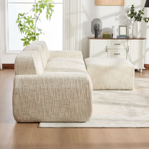 HOMAIRE modulsoffa i chenille med 30D skum, beige Beige