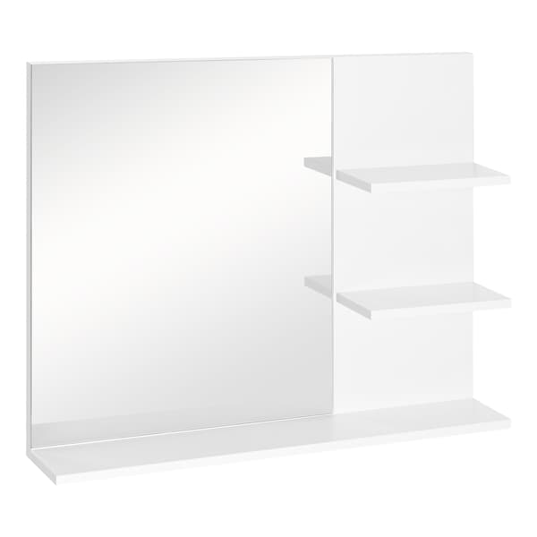 HOMAIRE badrumsspegel med 3 hyllor, vit MDF, 60x10x48 cm Vit