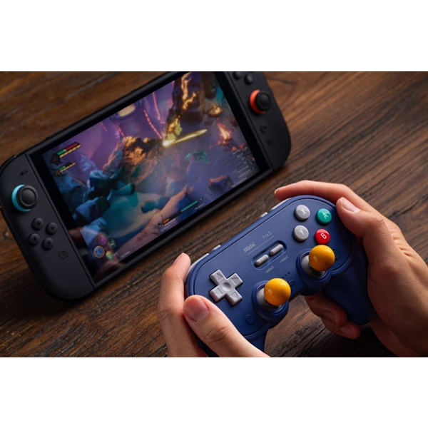 8BitDo Pro 3 Bluetooth-kontroller för Switch/Switch 2 lila blå