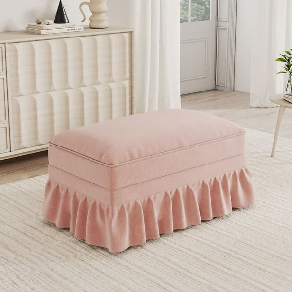 HOMAIRE Windsor Hocker Chenille Rosa Rosa 90 x 56.5 x 49 cm
