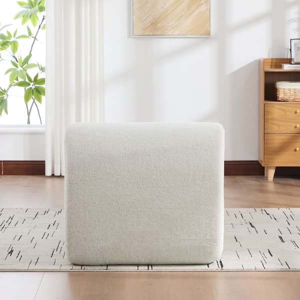 HOMAIRE modulsoffa i chenille med högelastiskt skum, elfenbensvit Ivory 79 x 177 x 71 cm
