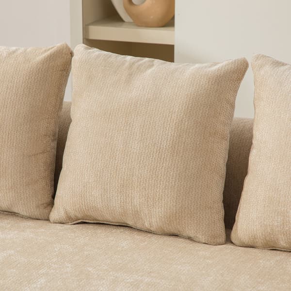 HOMAIRE modulsoffa i chenille med högelastiskt skum, ljus khaki Light Khaki