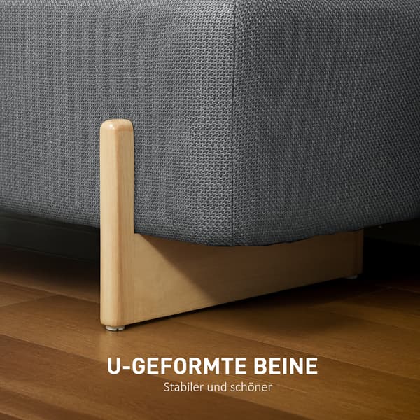 HOMAIRE sittbänk med förvaring, skumstoppad sits i linneimitation, mörkgrå, 111x44x44,5 cm Mörkgrå