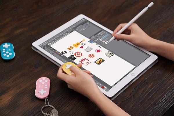 8Bitdo Zero 2 Bluetooth Gamepad Nyckelring Storlek Mini Controller Blå blå