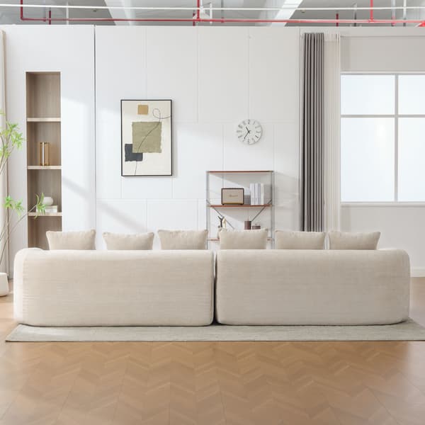 HOMAIRE modulsoffa i chenille med 30D högelastiskt skum, beige Beige