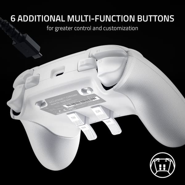 Razer Wolverine V2 Chroma Wired Gaming Pro Controller vit vit