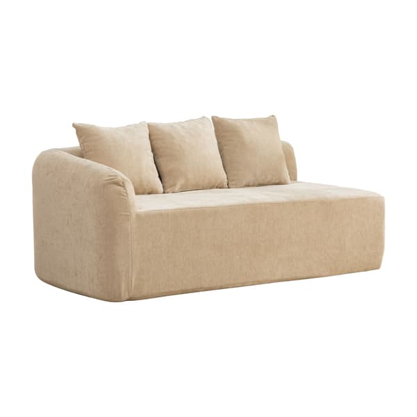 HOMAIRE modulsoffa i chenille med högelastiskt skum, ljus khaki Light Khaki