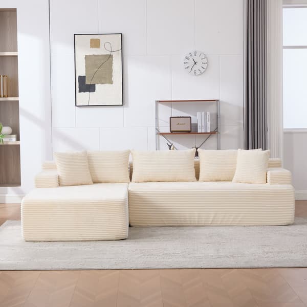 HOMAIRE modulsoffa i chenille med 30D skum, beige Beige