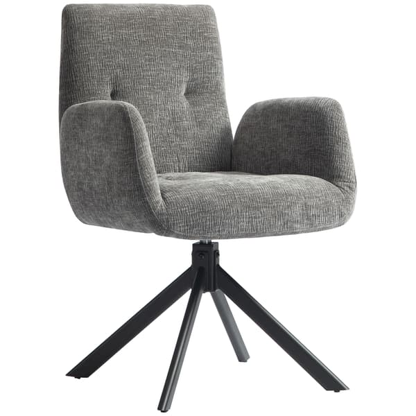 HOMAIRE Polstersessel, mörkgrå, roterbar, modern design, max 120 kg Mörkgrå