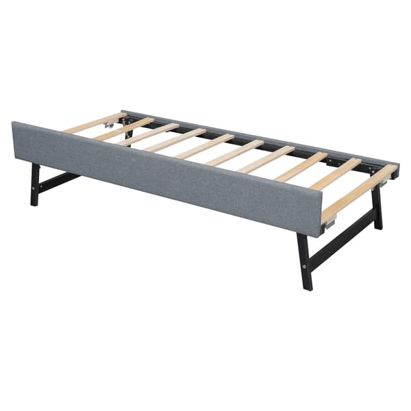 HOMAIRE bäddsoffa med USB-port i linne, modern stil, grå Grå 215 x 191 x 79 cm