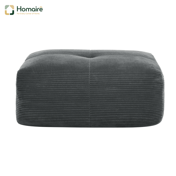 HOMAIRE Hamlet Ottoman i grå Manchester Grå 92.5 x 75 x 40 cm
