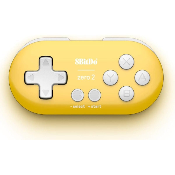 8Bitdo Zero 2 Bluetooth Gamepad Nyckelring Storlek Mini Controller gul gul