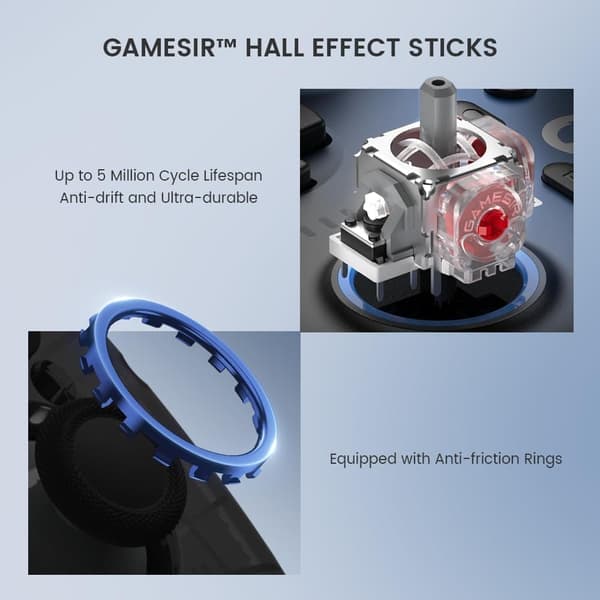 GameSir Super Nova trådlös spelkontroll för PC/Switch Blå blå