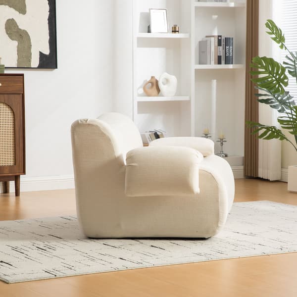 HOMAIRE modulär kompressionssoffa i chenille, beige Beige 120 x 92.5 x 73.5 cm