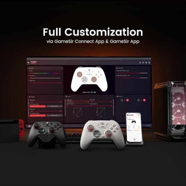 GameSir Nova 2 Lite Trådlös PC Controller grå svart