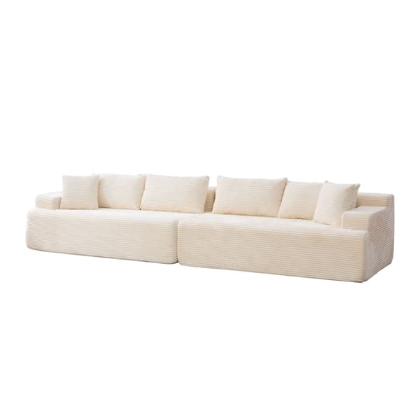 HOMAIRE modulsoffa i chenille med 30D skum, beige Beige