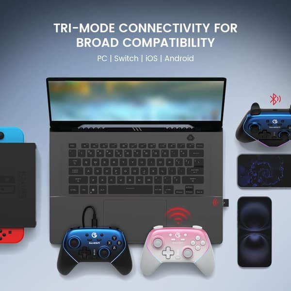 GameSir Super Nova trådlös spelkontroll för PC/Switch Blå blå