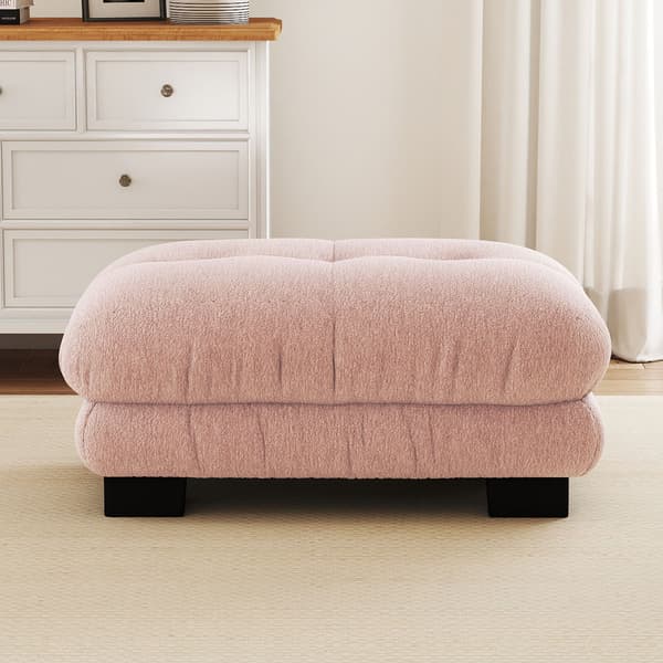 HOMAIRE Paris Ottoman - Rosa Chenille Rosa 112 x 68 x 52 cm