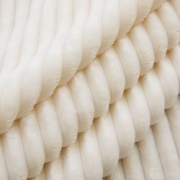 HOMAIRE modulsoffa i chenille med 30D högelastiskt skum, elfenbensvit Ivory