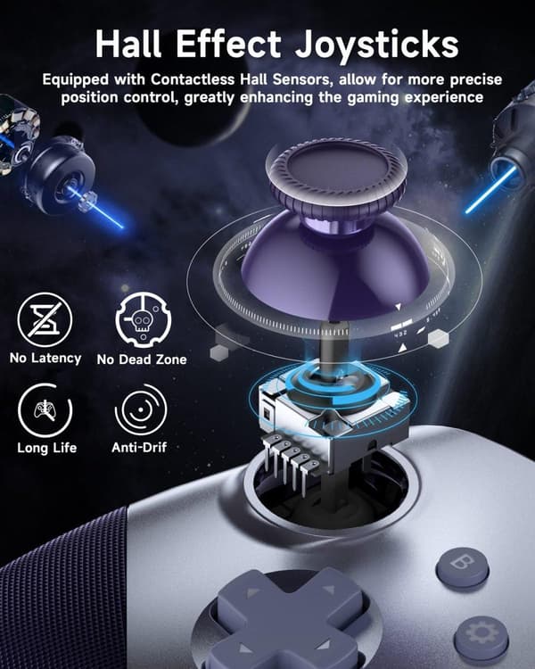 EasySMX X10 Trådlös Bluetooth Kontroller mörklila lila