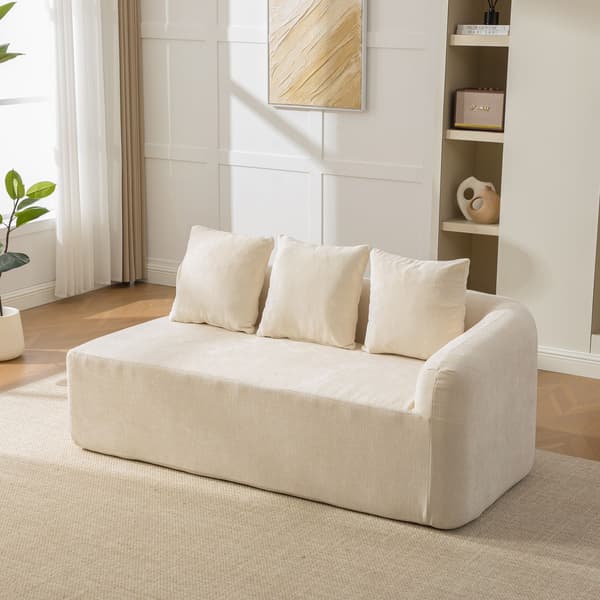 HOMAIRE modulsoffa i chenille med 30D högelastiskt skum, beige Beige