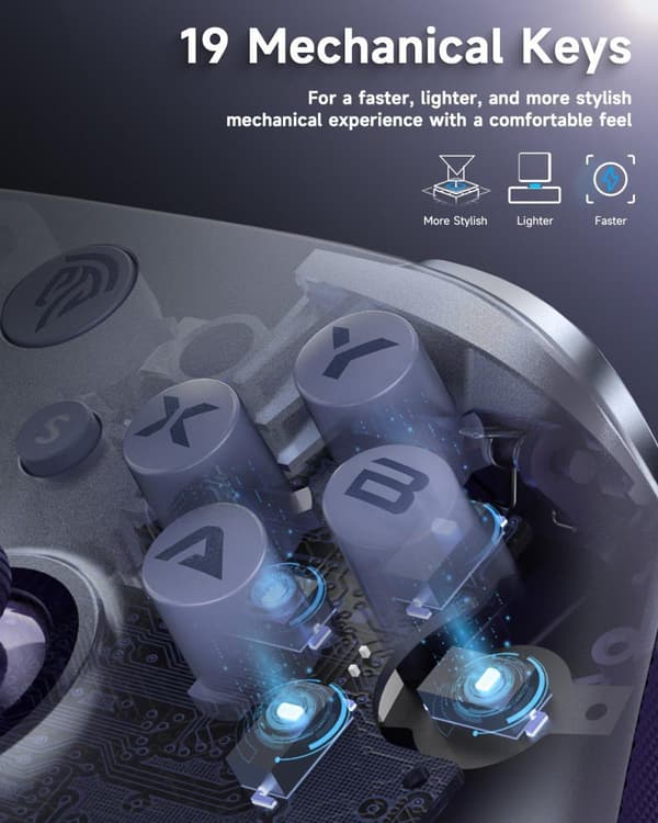 EasySMX X10 Trådlös Bluetooth Kontroller mörklila lila