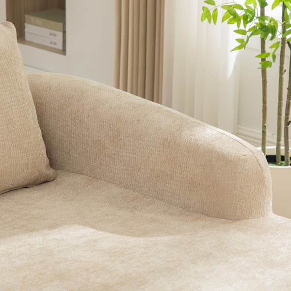 HOMAIRE modulsoffa i chenille med 30D högelastiskt skum, ljus khaki Light Khaki