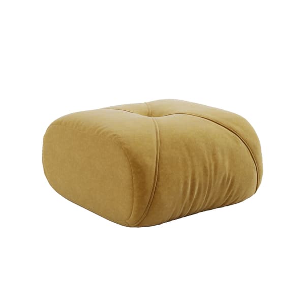 HOMAIRE Elowin Ottoman Chenille Gul Gul 78 x 76 x 45 cm