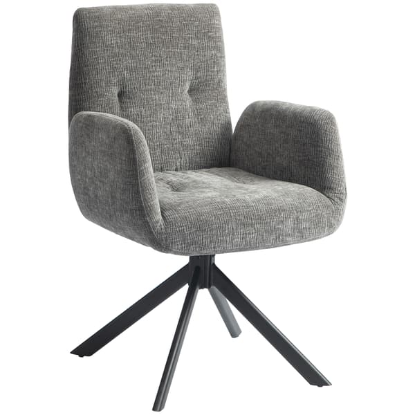 HOMAIRE Polstersessel, mörkgrå, roterbar, modern design, max 120 kg Mörkgrå