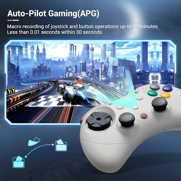 GuliKit Elves 2 Pro Trådlös Spelkontroll för Switch/Switch 2, Windows, iOS och Android - Hall Effect Joysticks, Retro beige