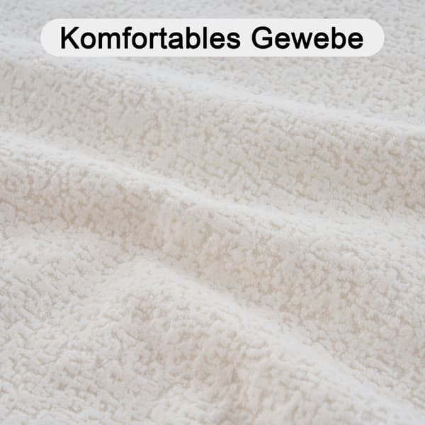 HOMAIRE Modern modulärt skumfyllt soffa utan montering, vit Chenille Vit 263 x 171 x 66 cm
