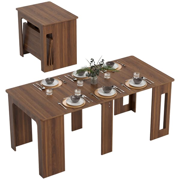 HOMAIRE utdragbart matbord 180x85x75 cm, brunt, mobil, modernt design Brun