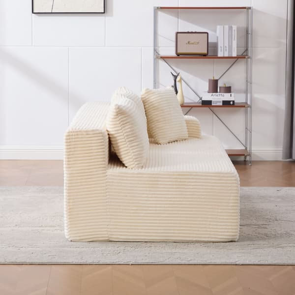 HOMAIRE modulsoffa i chenille med 30D högelastiskt skum, beige Beige