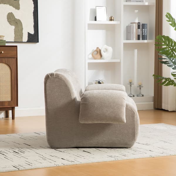 HOMAIRE modulsoffa i chenille med högelastiskt skum, grå Grå 120 x 92.5 x 73.5 cm