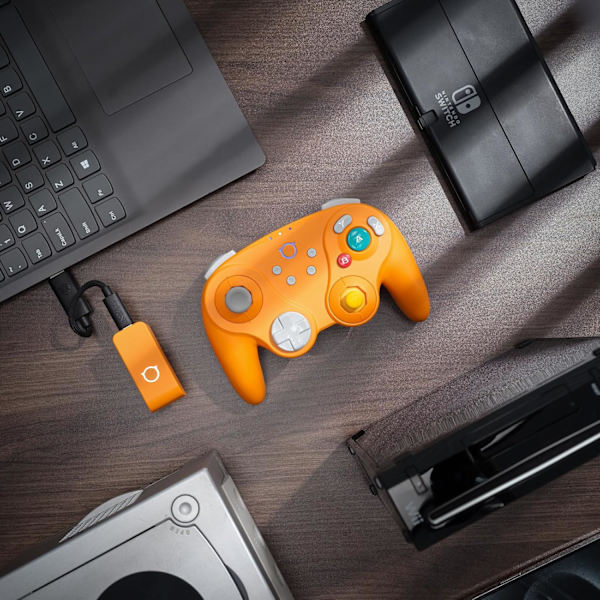 NYXI Warrior GameCube Trådlös Switch Pro Kontroll orange orange