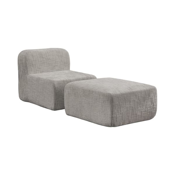 HOMAIRE modulär kompressionssoffa i chenille, fylld med 30D högelastiskt skum, grå Grå 76.5 x 182.5 x 73 cm