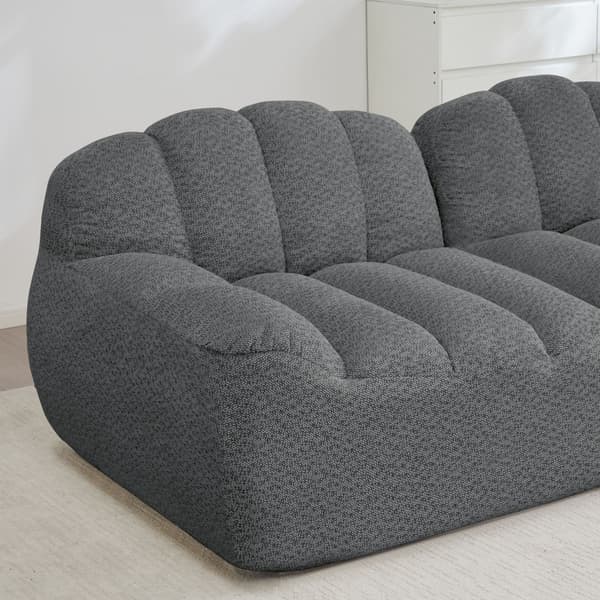 HOMAIRE 2-sits modulsoffa utan ram, skalformad med djupa sittdynor, grå Grå 210 x 104 x 79 cm