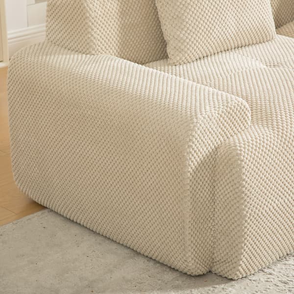 HOMAIRE modulsoffa i chenille med högelastiskt skum, ljus khaki Light Khaki