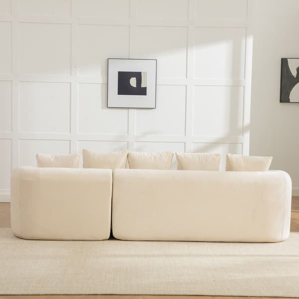 HOMAIRE modulsoffa i chenille med 30D högelastiskt skum, beige Beige