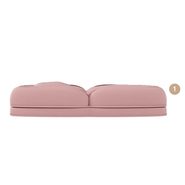 HOMAIRE Fällbart Ergonomiskt Sängsofa för Vuxna & Husdjur – 5-Positioner, 2 Kuddar, Spara Plats Multifunktionellt Lounge för Vardagsrum & Sovrum (Rosa Rosa 180 x 90 x 26 cm